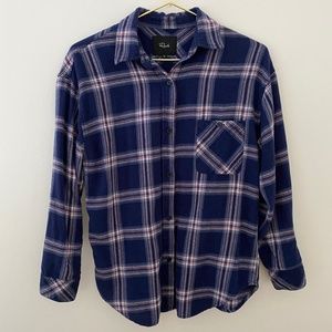 RAILS Shirt - Blue/Maroon/White